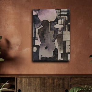 Weight of The World, Abstract Series, Matte CANVAS Wall Art | Black art, Neutral African American Art, Black artist prints, modern, minimal