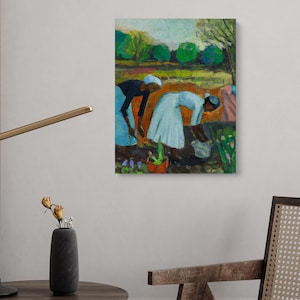 Generations, Land Series, Matte CANVAS print | African American Women Art, Black Family Art Portrait, Black Homestead Artwork, Black Culture