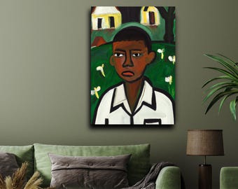 Ty, MATTE CANVAS Artwork | Black Americana, Folk Art, African American Art, Ethnic Art, Kids Room Child Decor