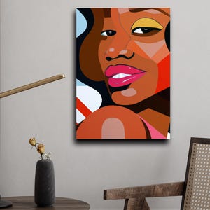 Divas Only, Pop Art, Matte CANVAS Art | African American Art, Black Culture Print, Black People Art, Black Pop Art, Black Contemporary Art