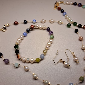 New Jerusalem Revelation 21 Necklace Bracelet Earrings Anklet LDS Christian Jewelry Gemstones Cultured Freshwater Pearl Bible New Testament