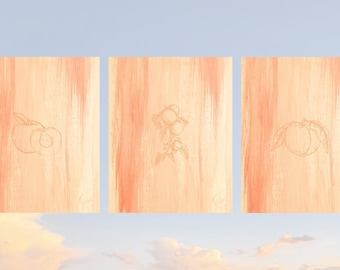 Peaches - Set of 3 Prints, INSTANT DOWNLOAD