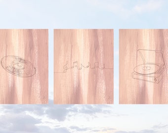 Records - Set of 3 Prints, INSTANT DOWNLOAD