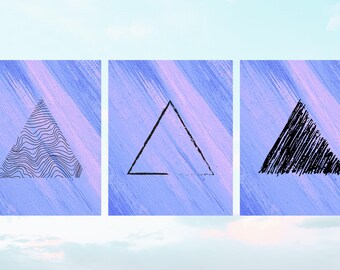 SKY - Set of 3 Prints, INSTANT DOWNLOAD