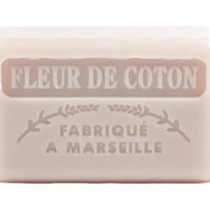 Barre de Savon Français Fleur De Coton 125g | Barre de savon | Savon de Marseille | Savon Fleur de Coton | Barre de savon naturel