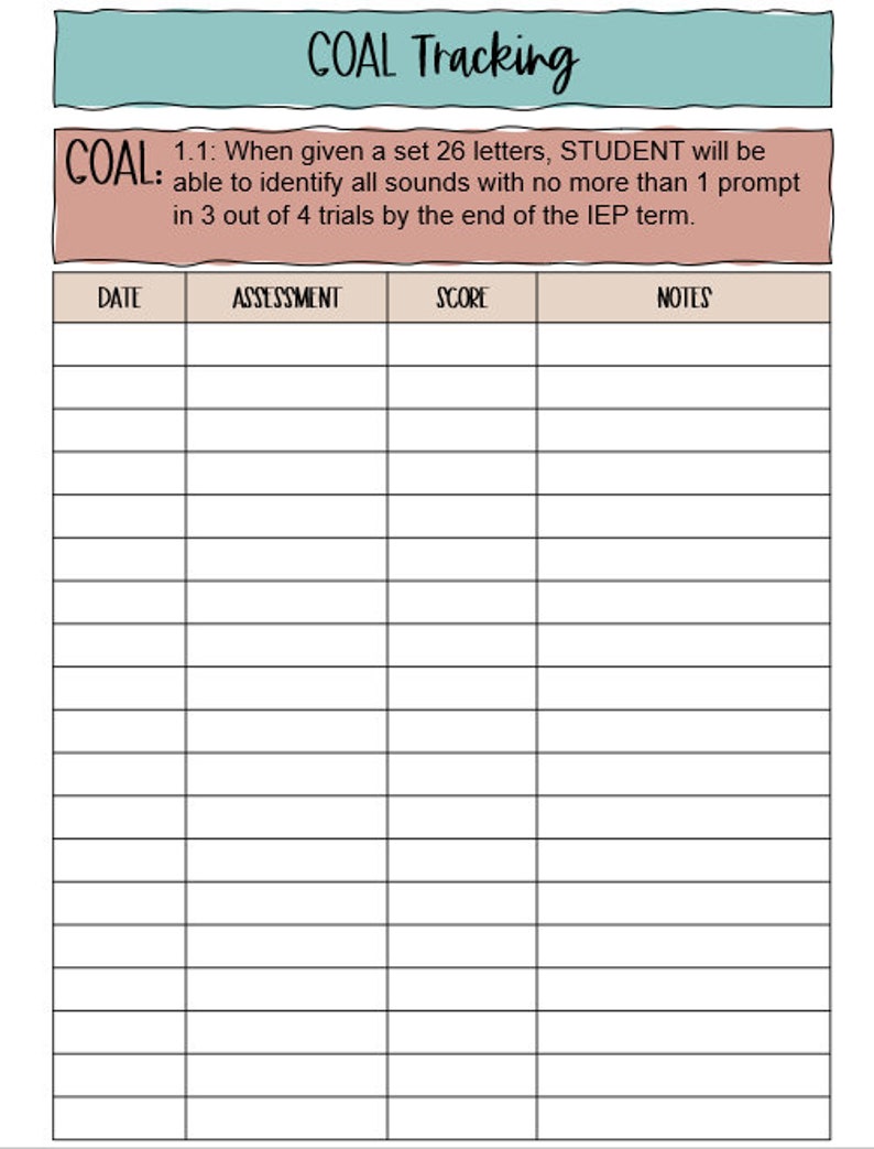 Editable Data Tracking Sheets Etsy