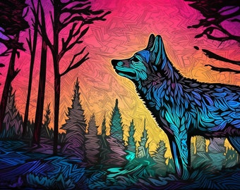 Wolf in the forest