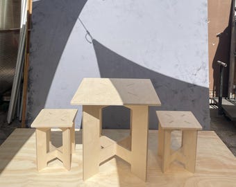 Plywood Stools + Table CNC Cut Files