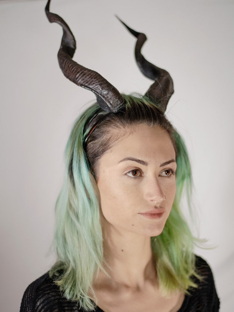 Demon Horns Realistic Spiral Fantasy Fairy or Devil Horns Etsy