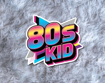 Adesivo in stile retrò anni '80 – Testo audace anni '80 – Regalo vintage anni '80 per la generazione X