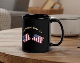 Unabhängigkeit seit 1776 Tassen Geschenk - Erstes und aktuelles US-Flaggen-Kunstwerk - Vaterländische Kaffeetasse