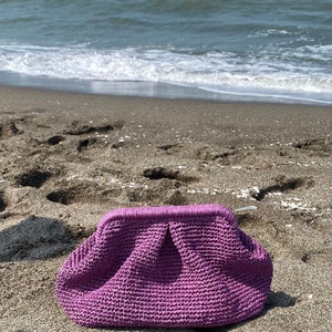 Clutch Bag, Raffia Clutch, Knitted Bag, Straw Handbag for women clutch
