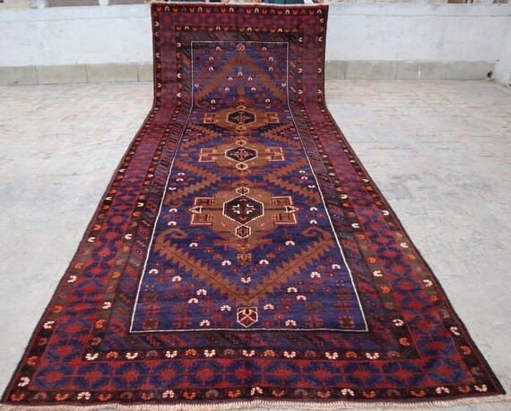 5'2x4'5 Ft Breiter Vintage Teppich Läufer, Teppichläufer, Handgemachter Teppich Läufer, Teppich Läufer, Turkmenischer Teppich Läufer