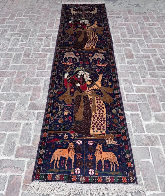 3m langer Teppichläufer, 100x300cm Teppich Läufer, Handgeknüpfter Teppich Läufer, Teppich Läufer