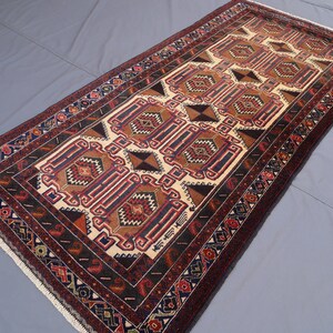 4x7 Ft Vintage Taimani Handmade Afghan Tribal Baluch 100
