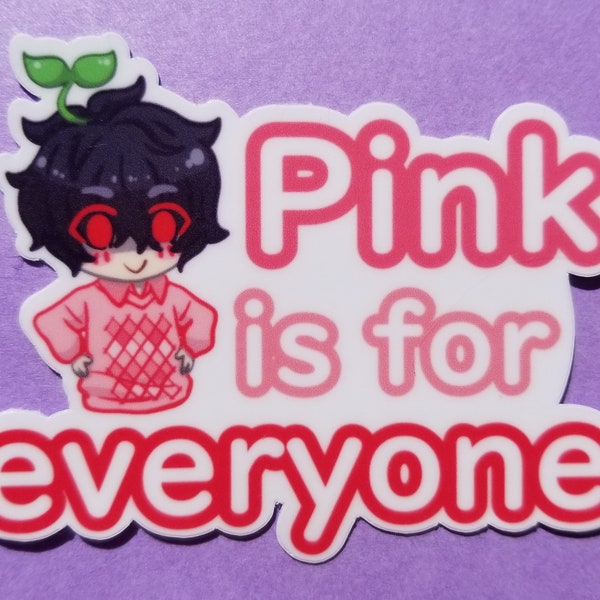 Pink is For Everyone Homemade Sticker | Weatherproof Vinyl