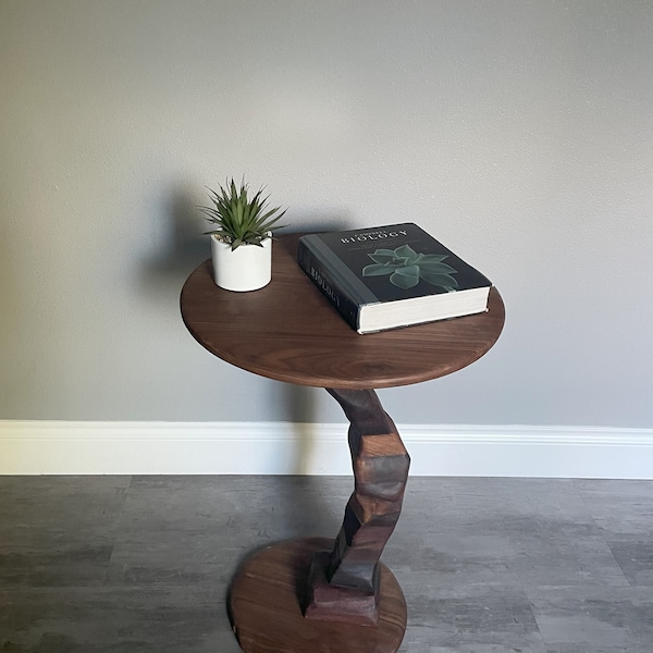 Walnut End Table Etsy