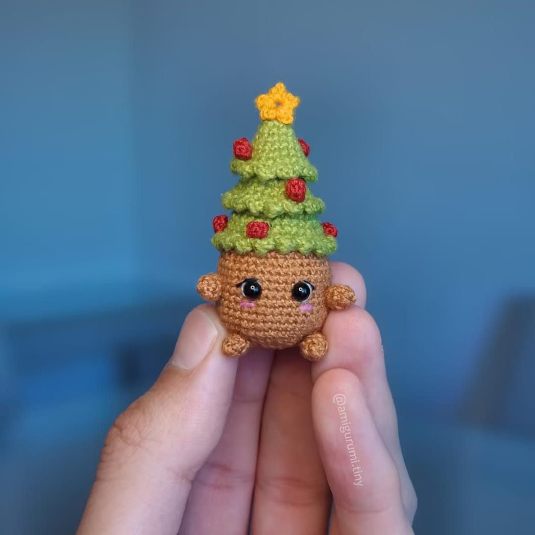 Tiny Crochet Christmas Tree Amigurumi Etsy