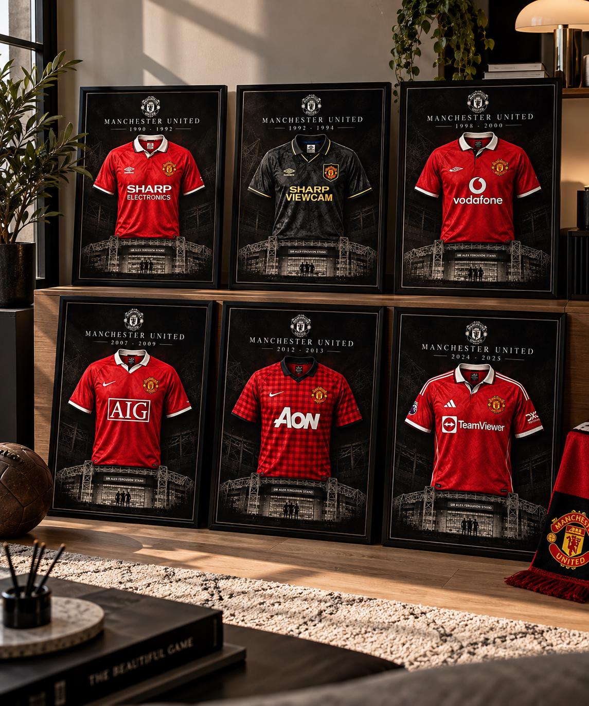 マンチェスター ユナイテッド オールド トラフォード アートポスター A2版 Retro Manchester United Poster - Etsy