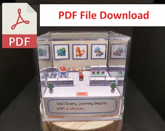 Vorspeisen Feuerrot & Blattgrün Szene Modell Diorama Vorlage (Digitaler Download)