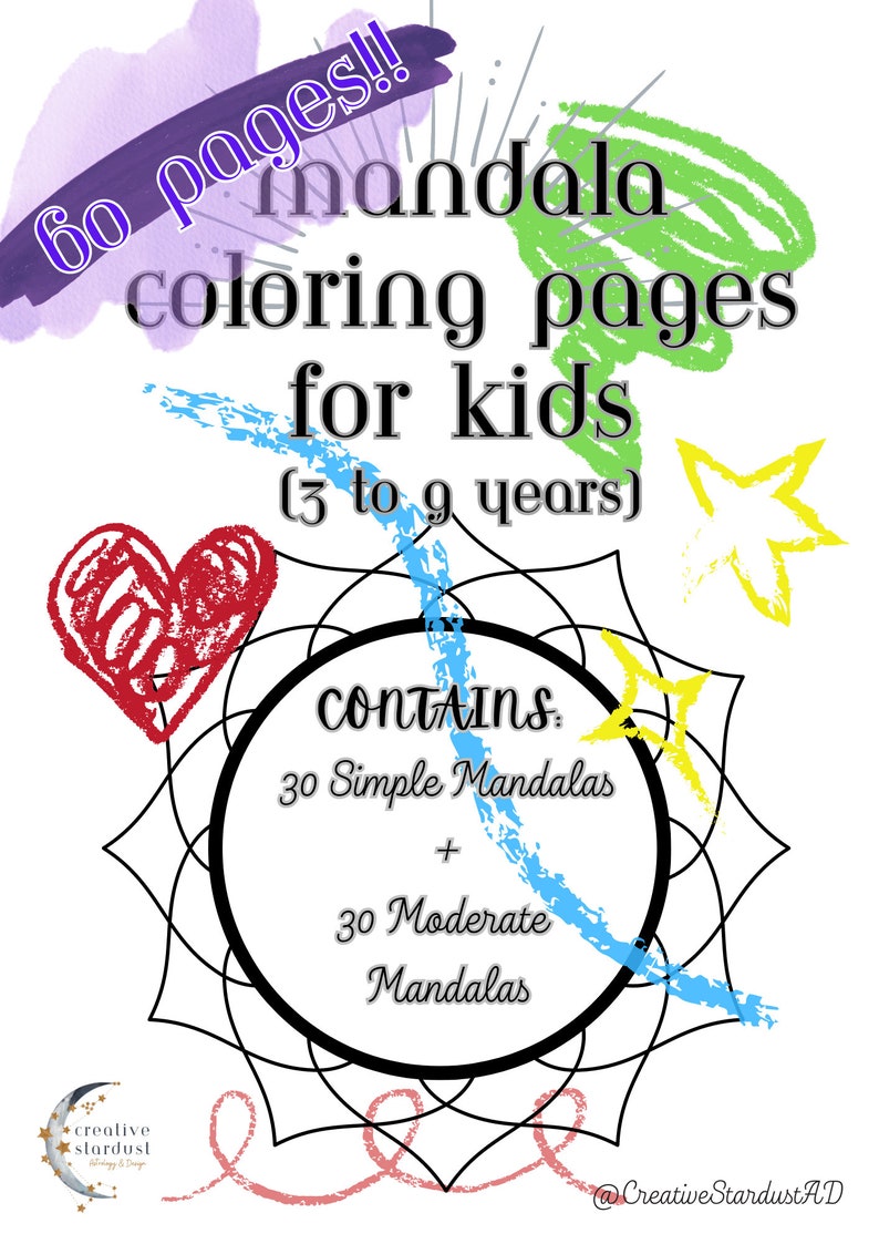 60 Printable Kids Coloring Pages in Simple and Moderate - Etsy