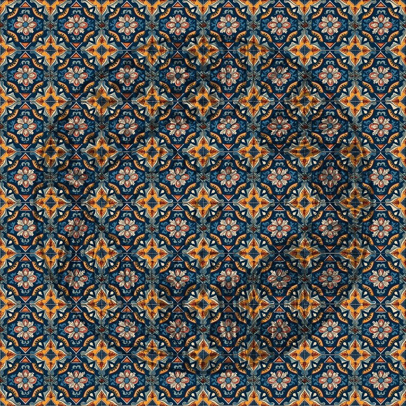 Bright Traditional Mexican Tile Pattern - Etsy