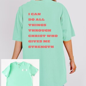 Comfort Colors Strength & Faith Workout T-Shirt: Motivational Gym Tee