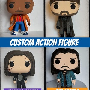 Custom Vinyl Actionfigur - handbemalt, modelliert, anpassbar. Pop Kultur Figuren. Optionen zum Hinzufügen einer benutzerdefinierten Anzeigebox oder eines Haustiers.