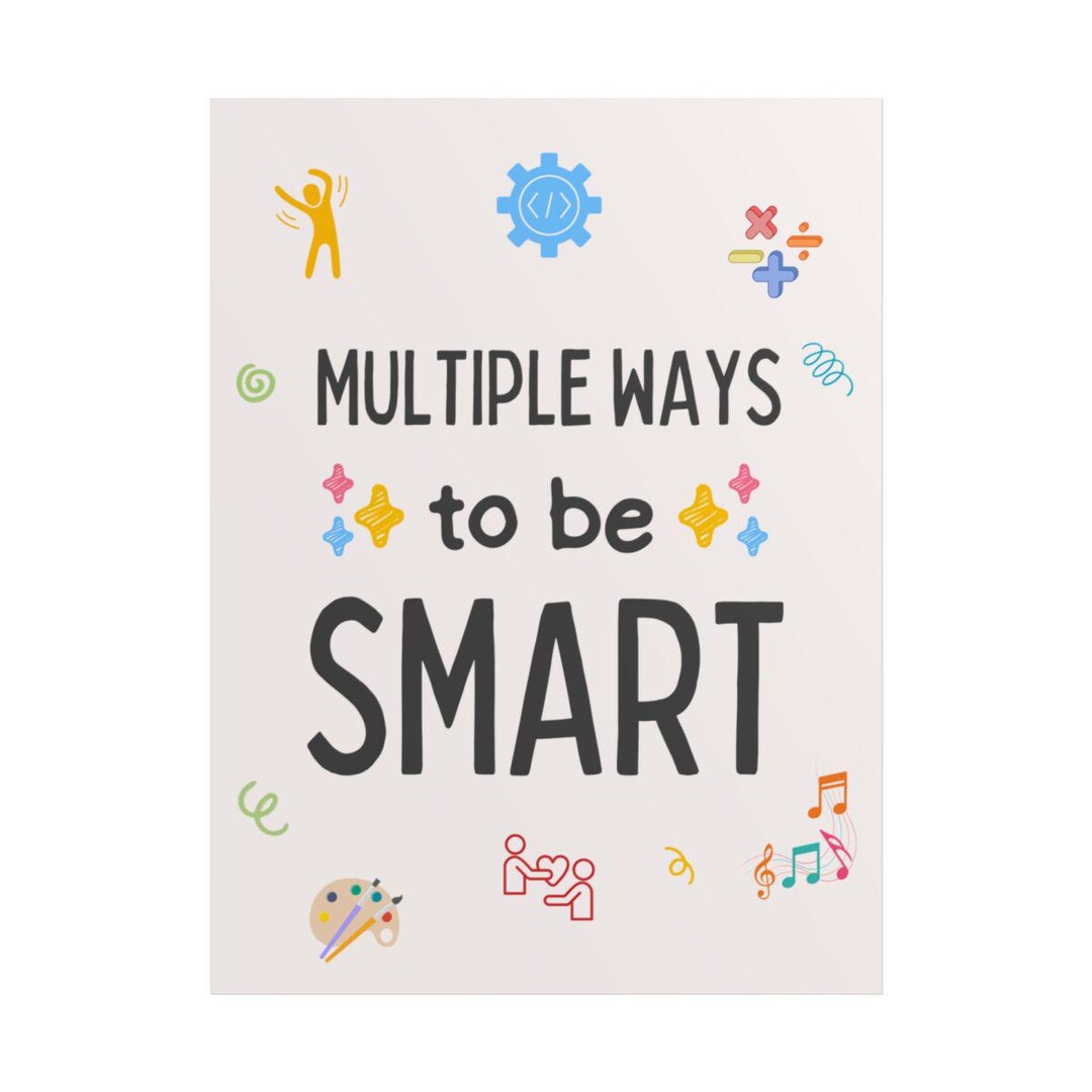 Printable- Multiple Ways to Be Smart Poster| Teachers | Back-to-school ...