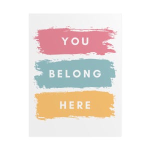 Printable “You Belong Here” Poster for Teachers | Back-to-School Decor