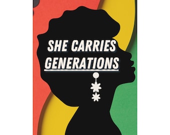 Empowering Black Woman Art Print: African American History Decor
