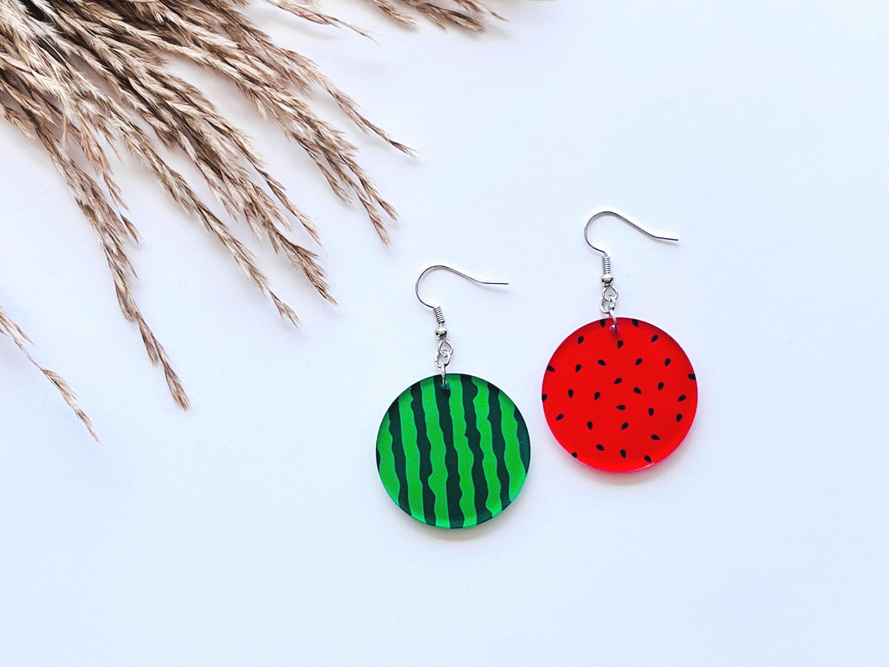Watermelon, Watermelon Earrings, Beach Vacation, Gift for  display picture 1
