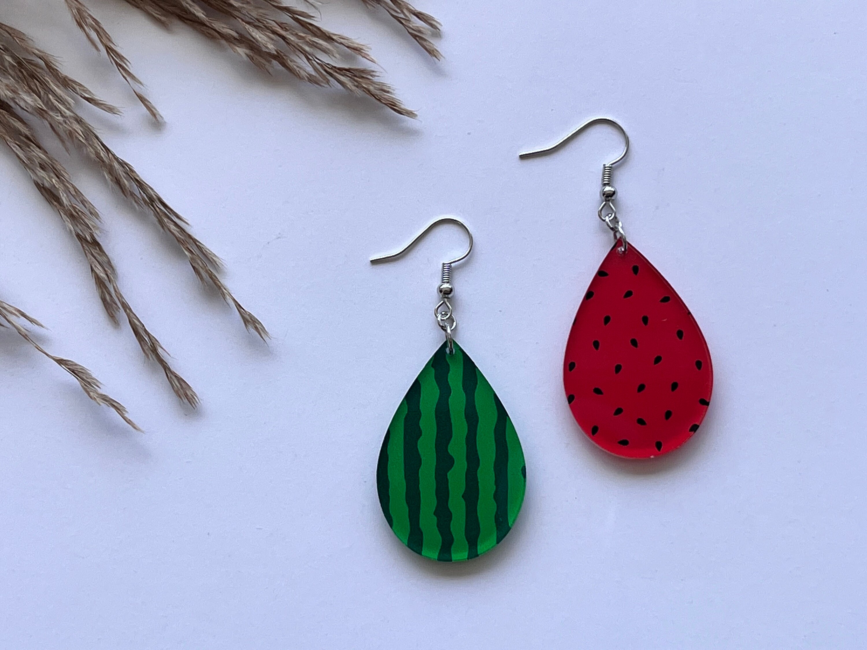 Watermelon, Watermelon Earrings, Beach Vacation, Gift for  display picture 1