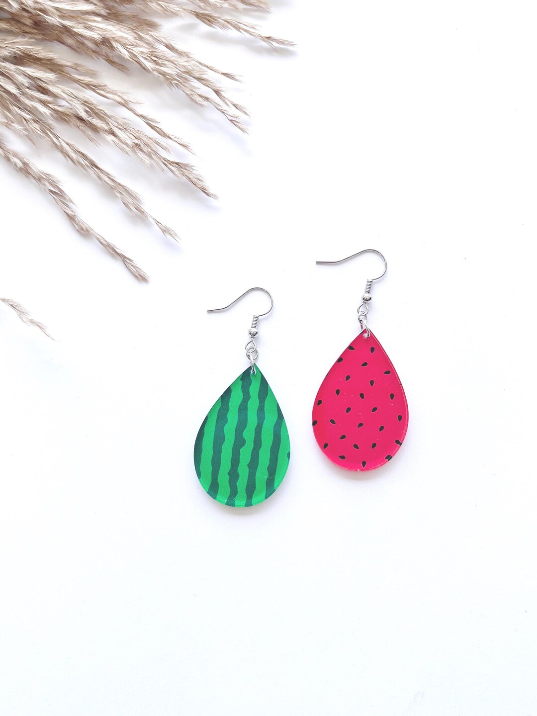 Watermelon, Watermelon Earrings, Beach Vacation, Gift for  display picture 1
