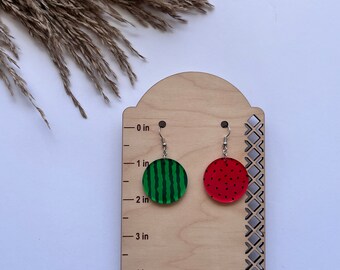 Watermelon, Watermelon Earrings, Beach Vacation, Gift for  display picture 1