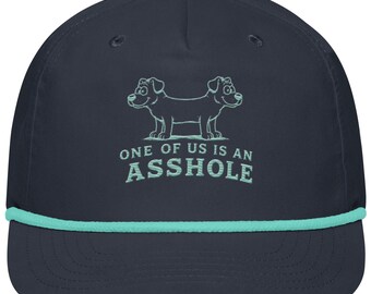 Zabawna czapka typu snapback, Jeden z nas to dupek, Sarkastyczna czapka golfowa, Prezent dla niego, Chłopak, mąż, tata, Czapka z liny, Haftowana czapka trucker