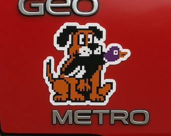 8-Bit Duck Hunt Dog Sticker Vinyl Sticker – 3"