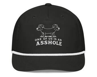 Zabawna czapka typu snapback, Jeden z nas to dupek, Sarkastyczna czapka golfowa, Prezent dla niego, Chłopak, mąż, tata, Czapka z liny, Haftowana czapka trucker