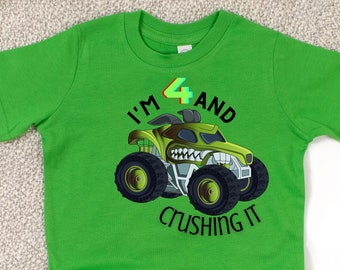 Monster Truck Toddler's Fine Jersey Tee, Monster truck toddler tshirt, kids monster truck t-shirt, kids love monster truck, truck kid gift