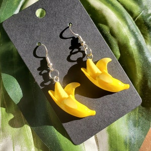 Banana Earrings Sterling Silver Gift