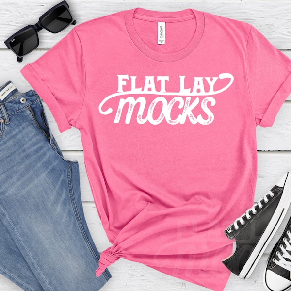 mockup bella canvas 3001 charity pink Tshirt mock up summer T shirt flat lay unisex tee shirts for shops charity pink bella canvas mock ups