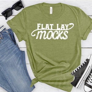 mockup bella canvas 3001 Heather green mock up summer T shirt flat lay unisex tee shirts for shops spring tshirt bella canvas mock ups