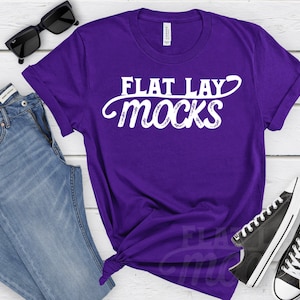 mockup bella Canvas 3001 Team lila Tshirt Mock-up Sommer T-Shirt flach unisex T-Shirts für Geschäfte Team lila bella Canvas Mock-ups