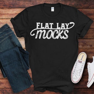 mockup gildan 64000 black tshirt mock up summer T shirt flat lay unisex tee shirts for shops black gildan 64000 mock ups