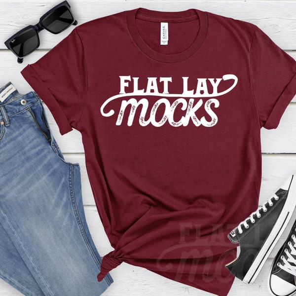 mockup bella canvas 3001 maroon Tshirt mock up summer T shirt flat lay unisex tee shirts for shops maroon bella canvas mock ups