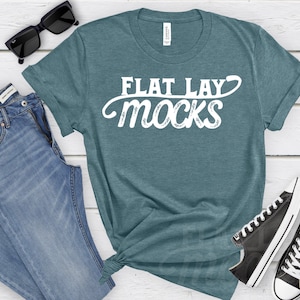 mockup bella canvas 3001 Heather deep teal mock up summer T shirt flat lay unisex tee shirts for shops spring tshirt bella canvas mock ups