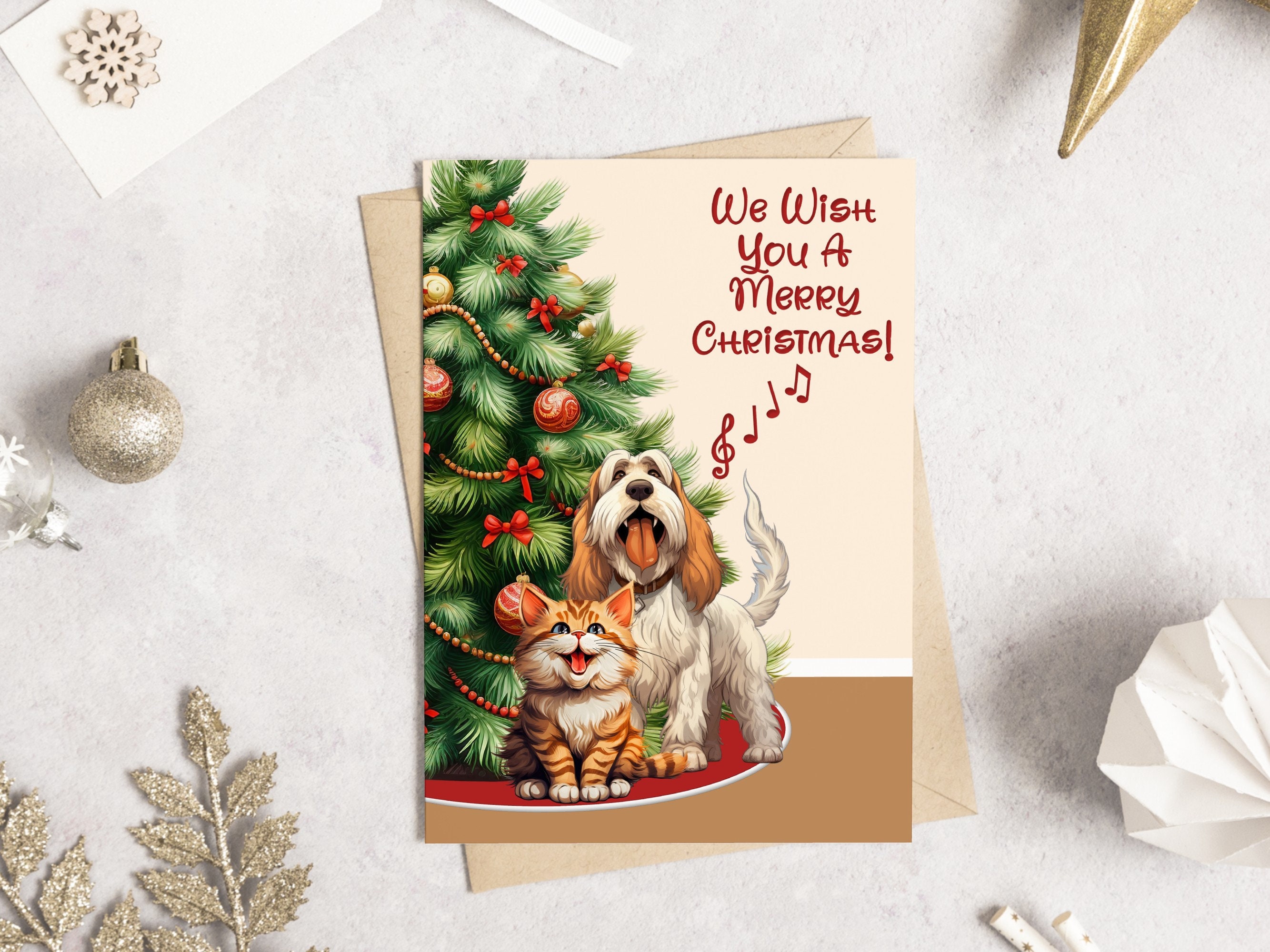 Felbridge Studio,Biglietti di Natale per gatti,Divertente biglietto di Natale umoristico per figlia, mamma, papà, marito, moglie, amici, cugino di famiglia, fidanzato, lui, suo figlio,2021,14 cm