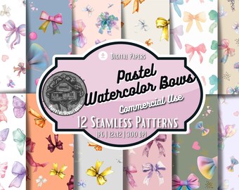 Hand Drawn Coquette Bows: Soft Girl Pattern Ribbon Designs for Trendy Aesthetic Accessories and Apparel