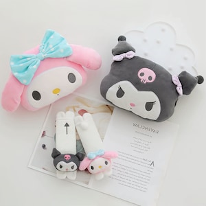 Kawaii Bunny Car Neck Pillow, Cute My Melody Seatbelt Cover, Anime Kuromi Headrest Cushion, Cartoon Seatbelt Shoulder Pad, Girls Car Decor
