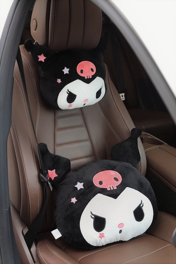 2 Pcs Plush Heart Shaped Pillow with Angel Wings Car Headrest Pillow Soft  Comfortable Car Seat Pillow for Driving Travelling Room Office Car Decor